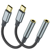 TIPSEAN USB-C to 3.5mm dongle, compact design for travel listening