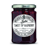 Tiptree Raspberry Preserve jar on toast, a quick breakfast treat.