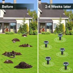 Tirgo solar mole repellent panel catching sunlight ensures continuous outdoor deterrence