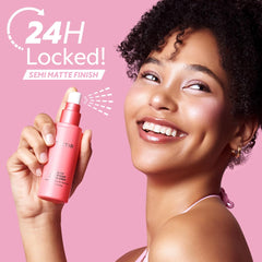 TIRTIR setting spray highlights water resistance and durable makeup protection.
