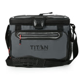 Titan Deep Freeze zipperless lid enables quick access for iced drinks on the beach.