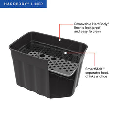 Titan HardBody liner with SmartShelf protects sandwiches from crushing during outings.