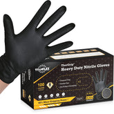 TitanFlex black gloves with textured palm improve grip in wet or oily conditions