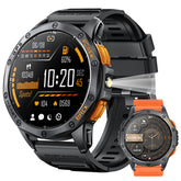 Tiwain military smartwatch front view demonstrates rugged design and quick access to functions.