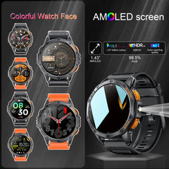 Tiwain smartwatch LED flashlight night usage adds hands-free illumination.
