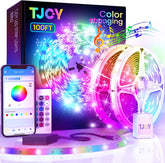 TJOY LED Lights bedroom 100ft strip for immersive ambient lighting.