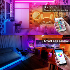 TJOY LED Lights remote control enables quick color and brightness changes.