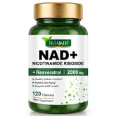 TKTALKER NAD bottle with 120 capsules for daily vitality.