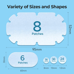 TKTK patches come in five sizes to fit different areas