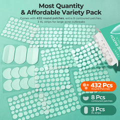 TKTK five sizes pimple patches 8 10 12 mm and contoured 33x23 mm for precise coverage.