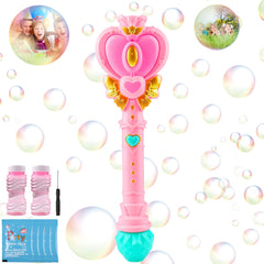 Tlkiaa Bubble Wand princess heart in action producing bubbles for outdoor play.