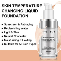 TLM self-adjusting foundation swirl demonstrates seamless blend and natural match.