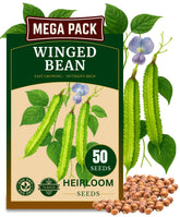 TLSSCO winged bean seeds pack front ready for planting, non-GMO heirloom quality.