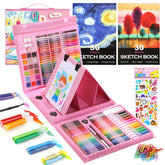 TMOL 237-piece kids art set with double-sided easel for stable drawing