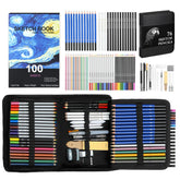 TMOL 76-piece sketching kit shown with portable case for on-the-go creativity