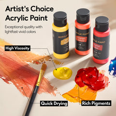 TMOL acrylic paints on canvas for vibrant artwork