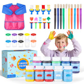 TMOL Washable Paint Kit with 10 colors for mess-free toddler art sessions