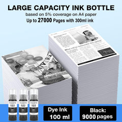 TOAIEPO Black 522 dye ink yields bright, sharp prints