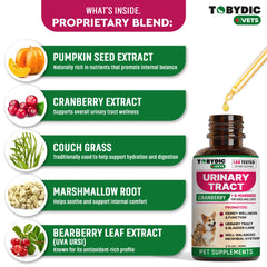 TOBYDIC pumpkin seed extract provides antioxidant support for pet vitality.