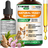 TOBYDIC yeast relief drops bottle pour enables easy administration for pets