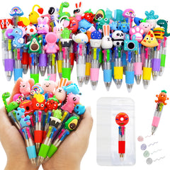 TOEMUR 100PCS multicolor pen set with vibrant designs ideal for classroom rewards.