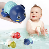 TOHIBEE 3-pack turtle bath toys engage toddlers with rotating motion during bath time.