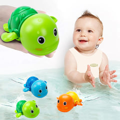 TOHIBEE green turtle wind-up in tub promotes water play and coordination.