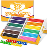 Toidgy 240-pack colored pencils full set in classroom use for projects