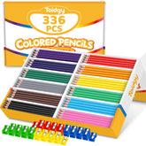 Toidgy 336 pack colored pencils bulk in 12 colors for classroom creativity