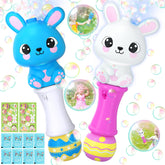 Toidgy Easter Bunny Bubble Wand 2Pack with light effects for kids