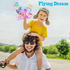 Tolnetr Magnetic Tiles BPA-free ABS construction with strong magnets for safe fun.