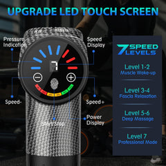 TOLOCO Massage Gun high-speed 3200 rpm to ease muscle fatigue after training.