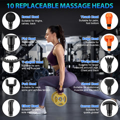 TOLOCO massage heads set with 10 attachments for versatile coverage