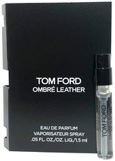 Tom Ford Ombre Leather flacon with matte black finish showcases bold luxury and tactile appeal.