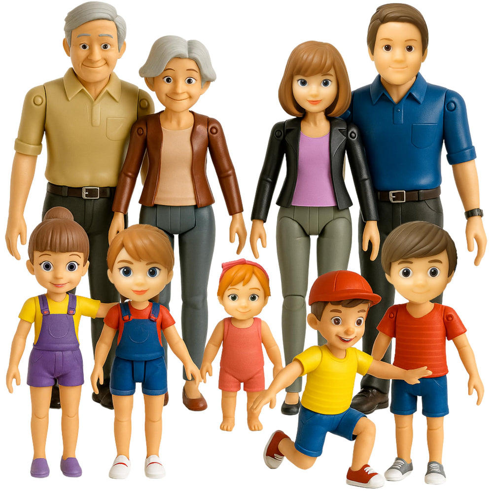 TOMLEON dollhouse grandpa figure for imaginative play