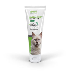 Tomlyn Laxatone bottle-pour demonstrates easy hairball relief for cats.