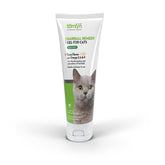 Tomlyn Laxatone tuna-flavored bottle shown for hairball support in cats.