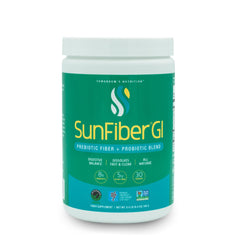 Tomorrow's Nutrition Sunfiber GI powder jar promotes gentle digestion