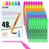 TOMPEN bulk 48-pack highlighters in six colors for organized study