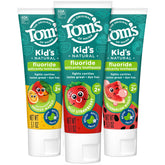 Tom's of Maine Anticavity Kids Strawberry toothpaste close-up for ages 2+; kid-friendly flavor