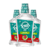 Tom's of Maine Children's Silly Strawberry mouth rinse bottle provides cavity protection for kids.