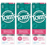 Tom's of Maine Sensitive + Whitening toothpaste soothing mint front view, gentle relief promise