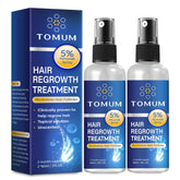 TOMUM 5% Minoxidil spray bottle showing hair growth support for thinning areas.