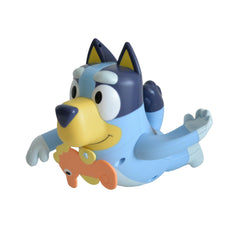 TOMY Toomies Bluey demonstrates front crawl for bath time fun.