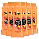 Tone Mango Splash bottle showing the tropical mango scent and moisturizing formula