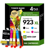 Toner Bank 923XL black ink cartridge for HP OfficeJet Pro, ready for reliable black prints.