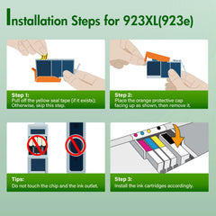 Toner Bank 923XL yellow ink cartridge for HP OfficeJet Pro delivering clear highlights.