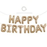 TONIFUL Happy Birthday banner letters 16-inch shine for stylish party decor.