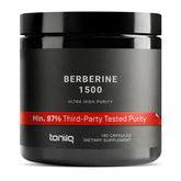 Toniiq Berberine HCl Himalayas bottle shows high-purity extract for daily wellness.
