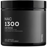 Toniiq NAC bottle front view showing 1300 mg per serving for daily support